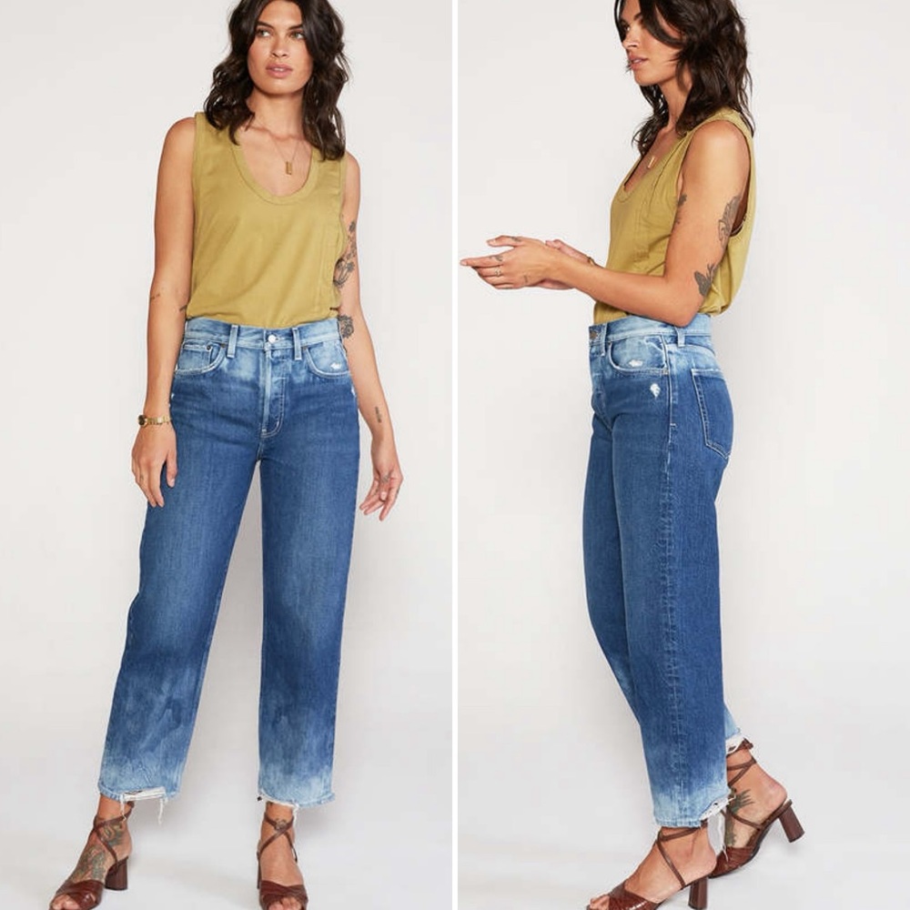 NWT ETICA 100% Organic Cotton Tyler Vintage Straight Crop in Shipwreck